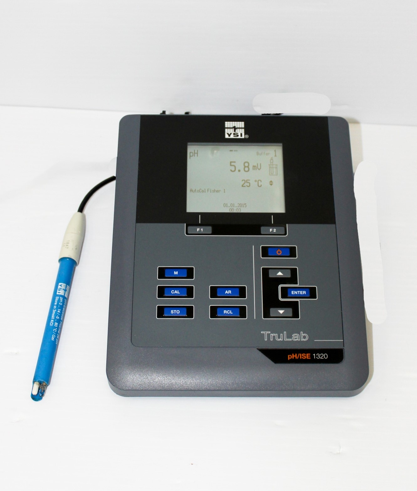 YSI 1320 pH/ISE Meter Benchtop Dual-Channel GLP 5-Point Calibration