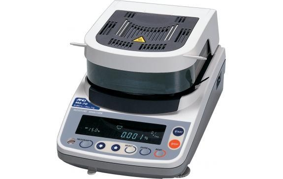 AD Weighing MS-70 Moisture Analyzer 71g Capacity Halogen 30-200C Range
