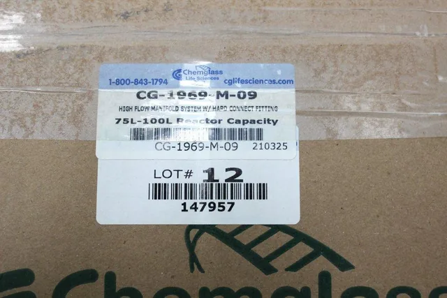 Chemglass Inlet/Outlet Jacket High Flow Connect CG-1969-M-09, Excellent