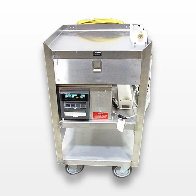 Global Industrial CR2919 Chart Recorder on SIP Cart with Honeywell DR4500