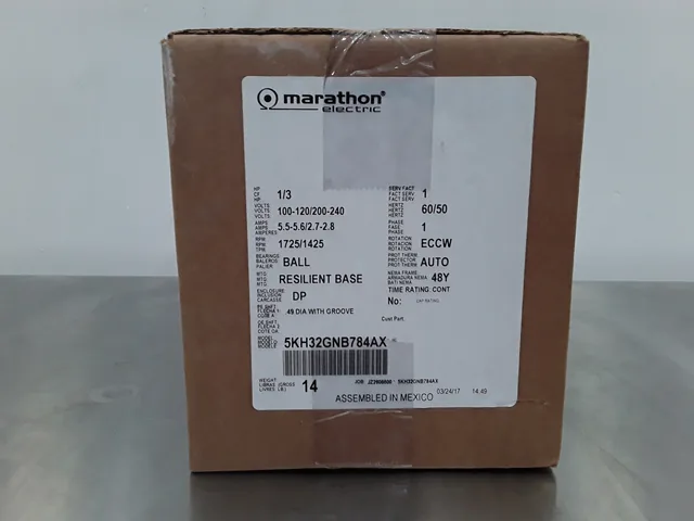 Marathon Electric Marathon Motor 5KH32GNB784AX 1/3 HP Electrical Motor