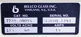 Bellco Glass Single Window Roll-In Incubator 40 cu ft, Temp Controller, Used