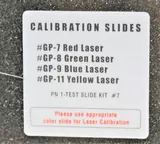 Unknown Calibration Slides Test Slide Kit #7 with Green Blue Yellow Lasers