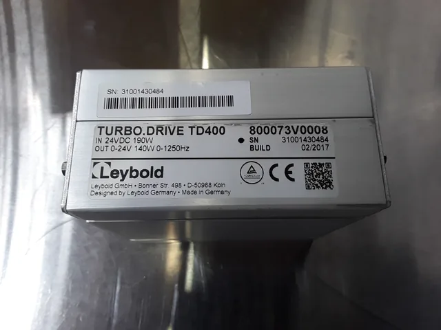 Leybold Turbo Drive TD400 Vacuum System Turbo Drive Unit - Non-Functional