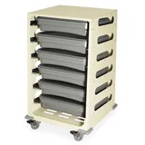 Harloff STC-SH6L Secure Scope Tray Cart with Six Trays