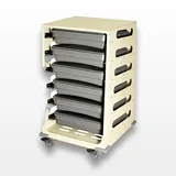 Harloff STC-SH6L Secure Scope Tray Cart with Six Trays