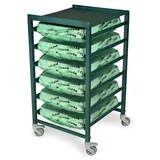 Harloff STC-AL6 Medical Storage Cart with Secure Scope Tray