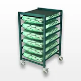 Harloff STC-AL6 Medical Storage Cart with Secure Scope Tray