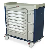 Harloff SL28BIN5 Medication Cart with 28 Bins, Dual Column