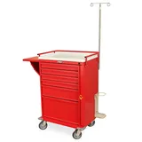 Harloff V30-6EMG2 Medical Cart with Lock Bar and Casters