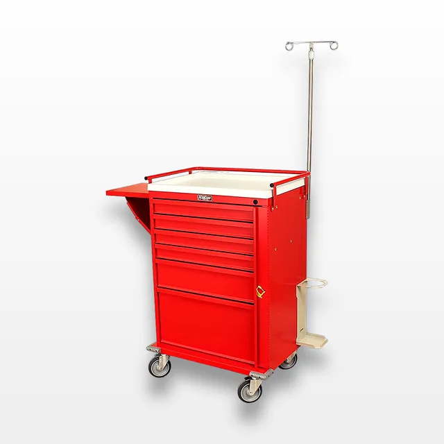 Harloff V30-6EMG2 Medical Cart with Lock Bar and Casters
