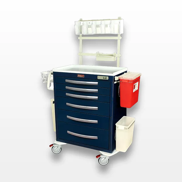 Harloff MPA3030E06+MD30-ANS3 Medical Storage Cart with Locking Options