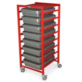 Harloff STC-AL8 Medical Storage Cart Aluminum Construction