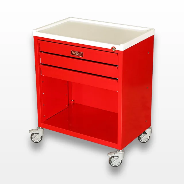 Harloff ETC-3 Medical Cart with Key Lock and Casters