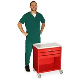 Harloff ETC-3 Medical Cart with Key Lock and Casters