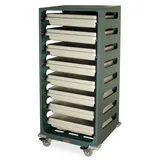 Harloff STC-SH8L Secure Scope Tray Cart, 8 Trays, Latex Free