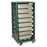 Harloff STC-SH8L Secure Scope Tray Cart, 8 Trays, Latex Free