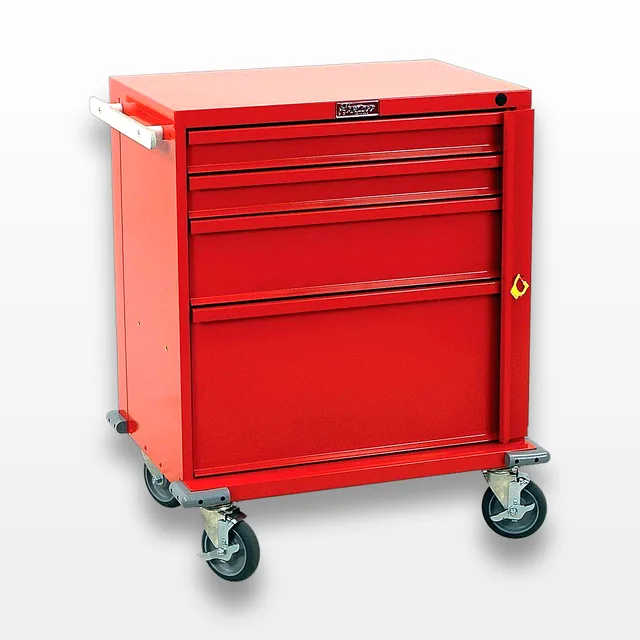 Harloff V24-4B Medical Storage Cart with Drawers and Wheels