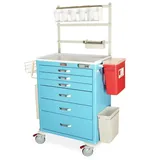 Harloff MDS3030E06+MD30-ANS3 Medical Supply Cart, Steel, Antimicrobial