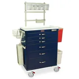 Harloff MDS3030E06+MD30-ANS3 Medical Supply Cart, Steel, Antimicrobial