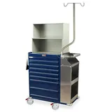Harloff 6035-TC Medical Cart with Drawers and IV Pole