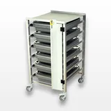 Harloff STC-AL6-B Secure Scope Cart with Tray Retainers