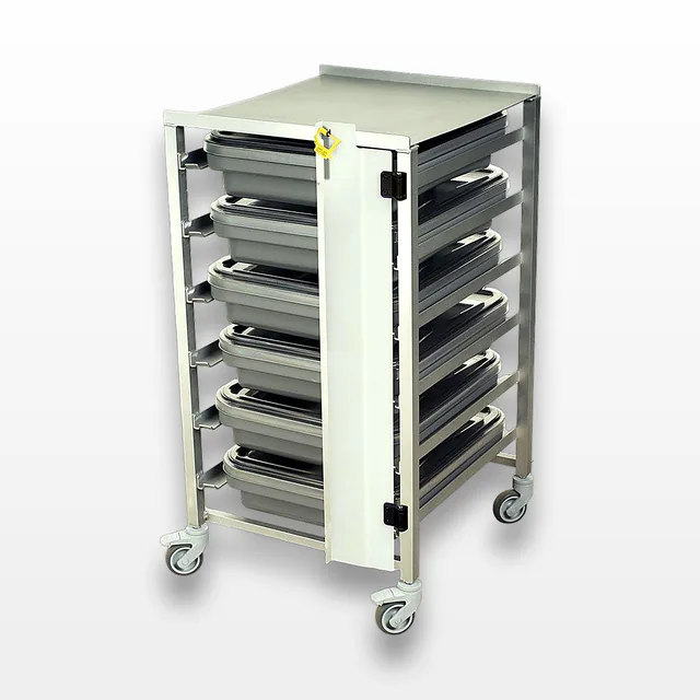 Harloff STC-AL6-B Secure Scope Cart with Tray Retainers