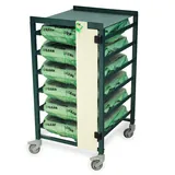 Harloff STC-AL6-B Secure Scope Cart with Tray Retainers