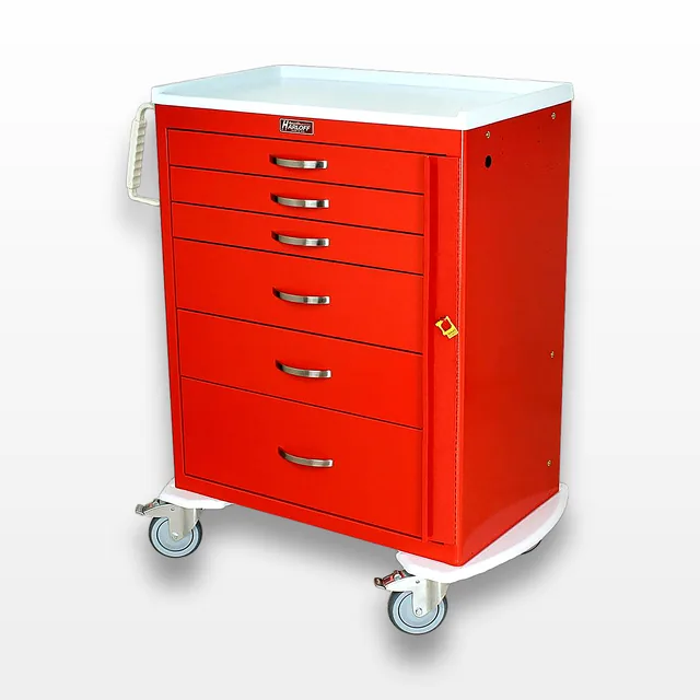 Harloff MDS3030B06 Medical Cart with Lock Options and Antimicrobial Top