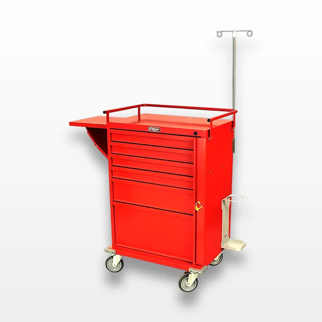 Harloff V30-6EMG Medical Cart with Steel Body and Lock Bar