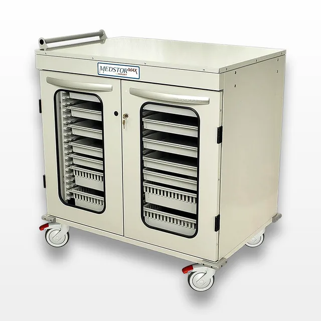 Harloff MSPM42-00GK Medical Storage Cart with Trays and Wheels
