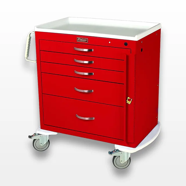 Harloff MDS3024B05 Medical Cart with Lock Options and Antimicrobial Top