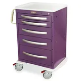 Harloff MPA2427E05 Medical Storage Cart with Drawers and Wheels