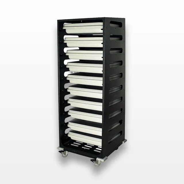 Harloff STC-SH10L Medical Storage Cart with Tray Retainers