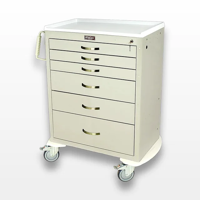 Harloff MDS3030K06 Medical Cart with Key Lock and Antimicrobial Top