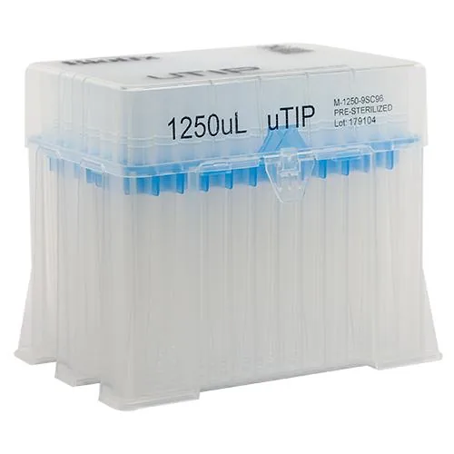 Biotix Pipette Tips - 100-1250uL. Racked, Filtered, Sterilized, Low Retention. 