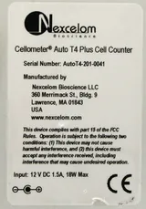 Nexcelom Auto T4 Cell Counter for Automated Cell Analysis Used