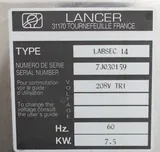 Lancer LabSec 1400 Glassware Dryer with Racks Forced Air Efficient Drying