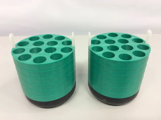 Beckman Coulter 349950 14 Slot Bucket Insert for 15ML Tubes PK/2, Used