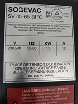 Leybold Sogevac SV40-65 BI FC Rotary Vane Pump - 200-240V, 50/60Hz, Used