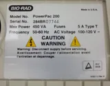 BIO-RAD PowerPac 200 Electrophoresis Power Supply, 200V 2000mA, Used