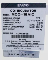 Sanyo MCO-18AIC CO2 Incubator 170L Direct Heat Stainless Steel Used