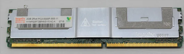 Unknown 2Rx4 PC2-5300F-555-11 Memory Module DDR2 2GB PC2-5300 FB-DIMM