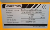 JORESTECH E-CBS-630D Continuous Band Sealer Digital Control for Plastic Bags