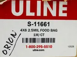 Uline S-11661 Food Packaging Bags 4x6 2.5MIL FDA/USDA Compliant 1000 Pcs