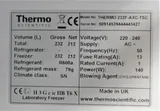 Thermo 232F-AXC-TSC ATEX Lab Freezer Spark-Free for Flammable Storage