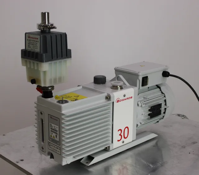 Edwards E2M30 Rotary Vane Vacuum Pump with EMF20 Filter, 11.4 cfm, 240V