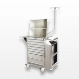 Harloff 6025-TC Stainless Steel Cast Cart with Storage Features
