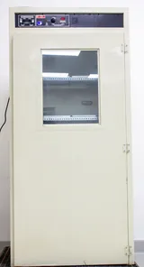 Bellco Glass Single Window Roll-In Incubator 40 cu ft, Temp Controller, Used