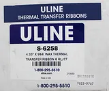 Uline S-7483/S-6258/S-6259 Thermal Transfer Ribbons for Zebra Printers